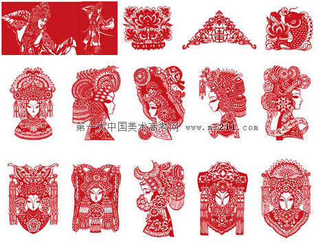 剪紙素材 - 美術(shù)高考網(wǎng) 2015101703