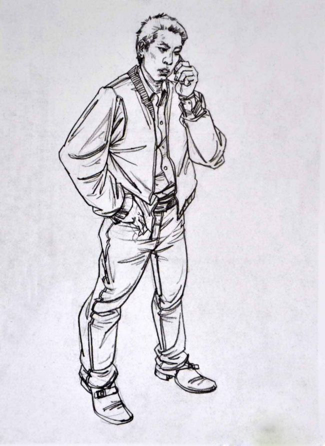 速寫 衣服褶皺處理 速寫 衣服褶皺處理