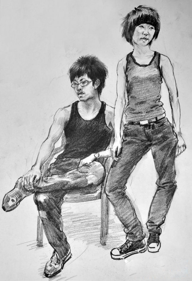 速寫 衣服褶皺處理 速寫 衣服褶皺處理