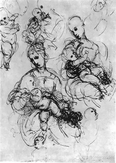 拉斐爾的素描線條真夠老辣 值得分享