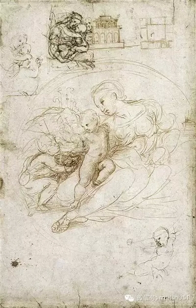 拉斐爾的素描線條真夠老辣 值得分享