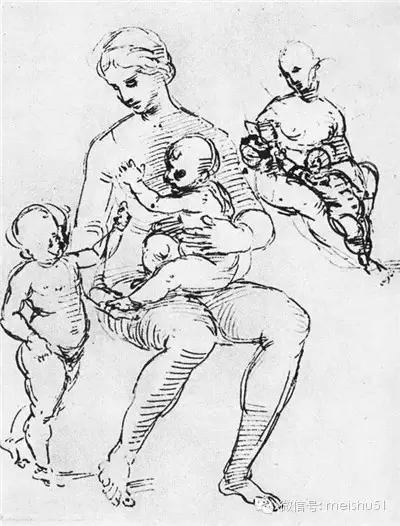 拉斐爾的素描線條真夠老辣 值得分享