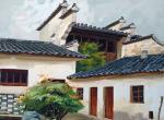 宏村寫(xiě)生，很多熟悉的場(chǎng)景，盧國(guó)新作品