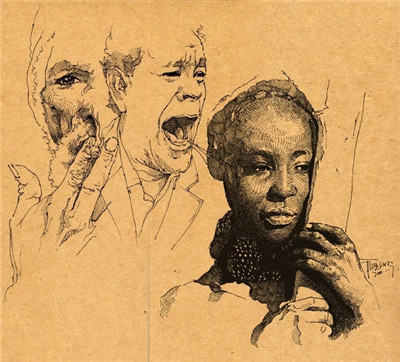 好畫不一定都是畫在畫紙上 牛皮紙上的速寫你可見過