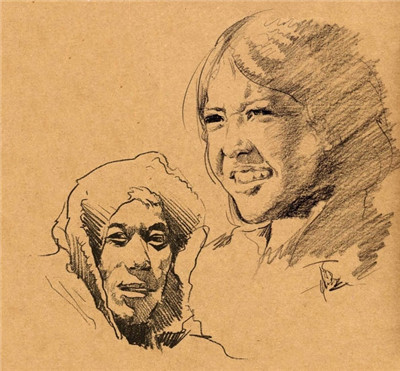 好畫不一定都是畫在畫紙上 牛皮紙上的速寫你可見過