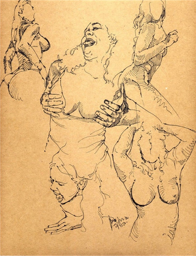 好畫不一定都是畫在畫紙上 牛皮紙上的速寫你可見過