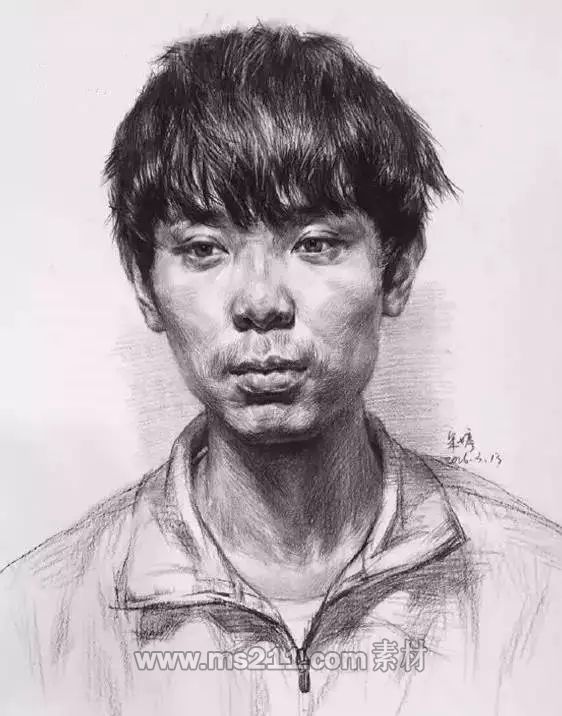 不同角度的素描頭像-51美術(shù)網(wǎng)