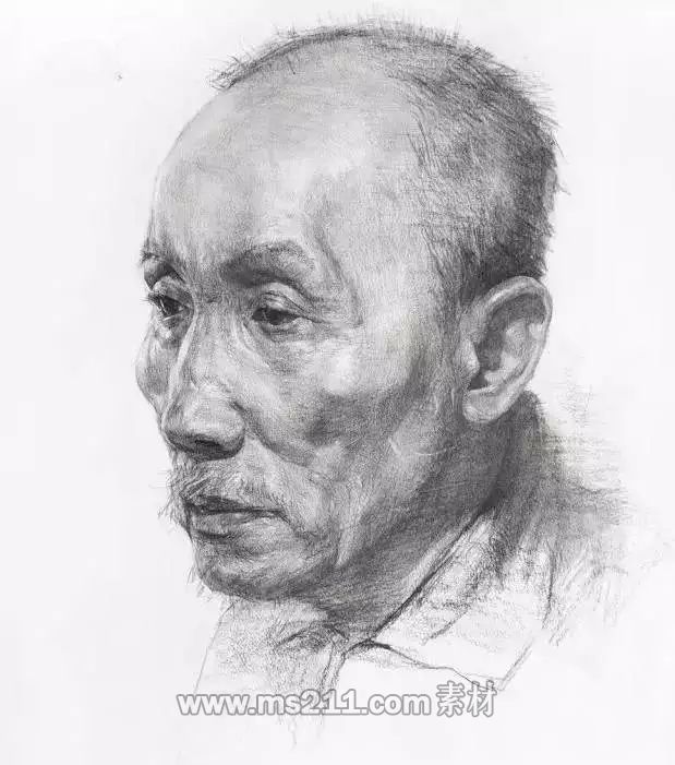 不同角度的素描頭像-51美術(shù)網(wǎng)