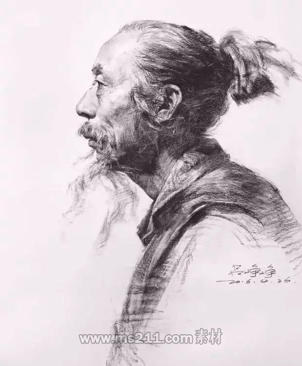 不同角度的素描頭像-51美術(shù)網(wǎng)