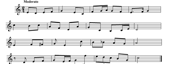 2018年廣東音樂(lè)類(lèi)術(shù)科統(tǒng)考-視唱考試題型示例