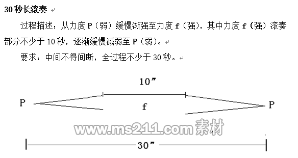 2018年廣東音樂類術科統(tǒng)考打擊樂基本功加試內(nèi)容