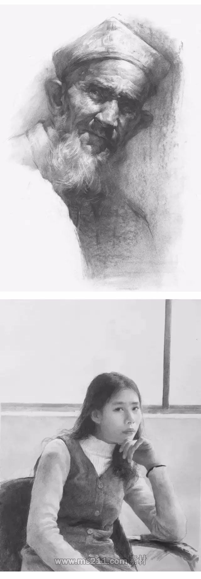 素描人物頭像